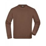 889-A Bisiklet Yaka Polar Sweatshirt Kahverengi