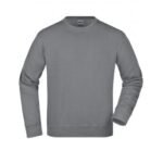 889-A Bisiklet Yaka Polar Sweatshirt Koyu Gri