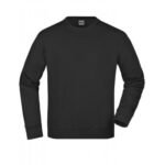 889-A Bisiklet Yaka Polar Sweatshirt Siyah