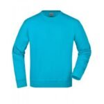 889-A Bisiklet Yaka Polar Sweatshirt Turkuaz