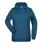 889-C Kapüşonlu Sweatshirt Petrol Mavi
