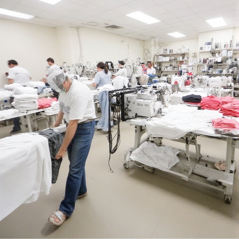 Büyük endüstriyel bir boyama tankında parlak bir renge boyanan pamuklu kumaşların yakından çekilmiş görüntüsü.