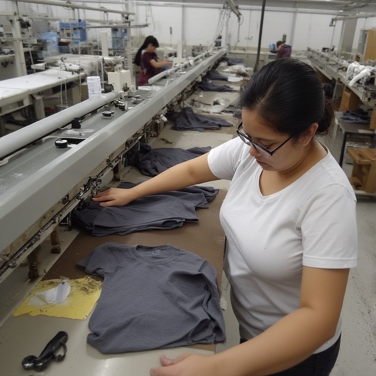 Toptan tişört üretimi yapan üretici ve kalite kontrol süreci