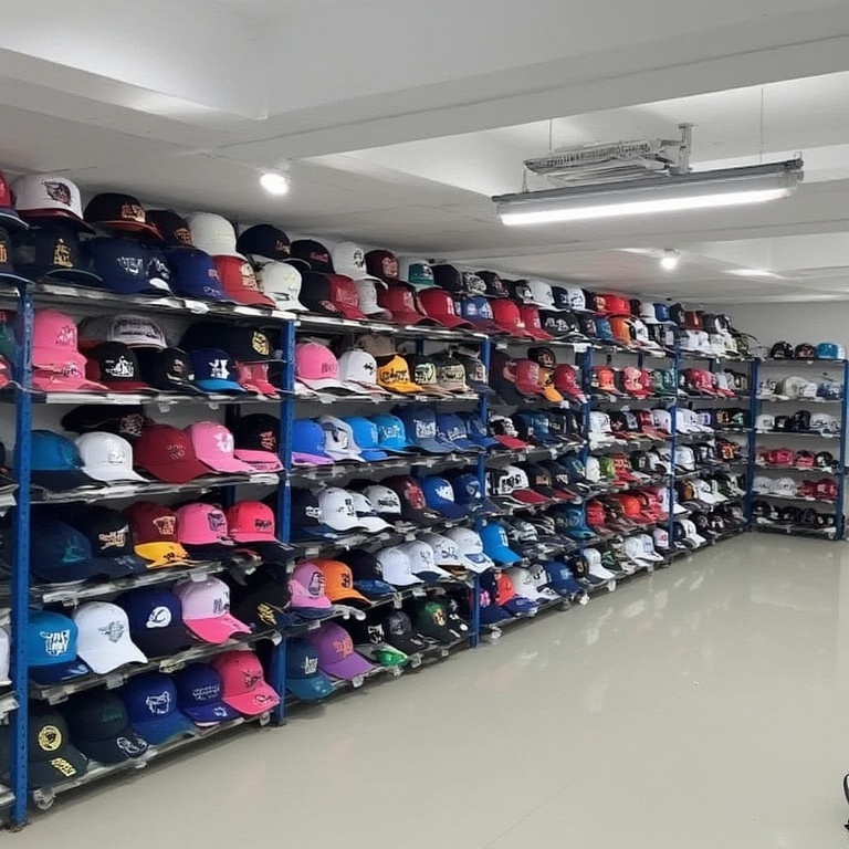 Şapka üreticisi tarafından seçilen yüksek kaliteli pamuklu gabardin ve teknik tekstil kumaşları.