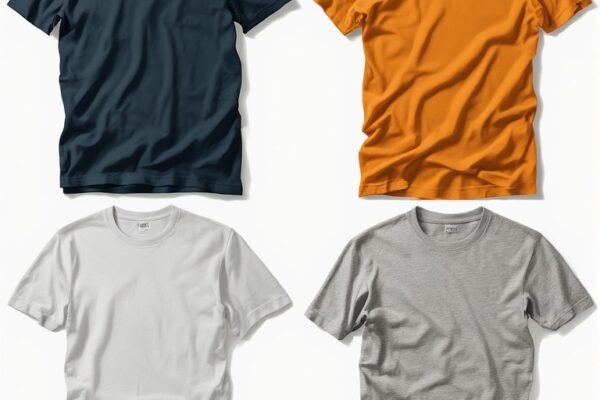 Yüzde yüz doğal pamuk tişört kumaşının yakın plan dokusu ve lif detayı.