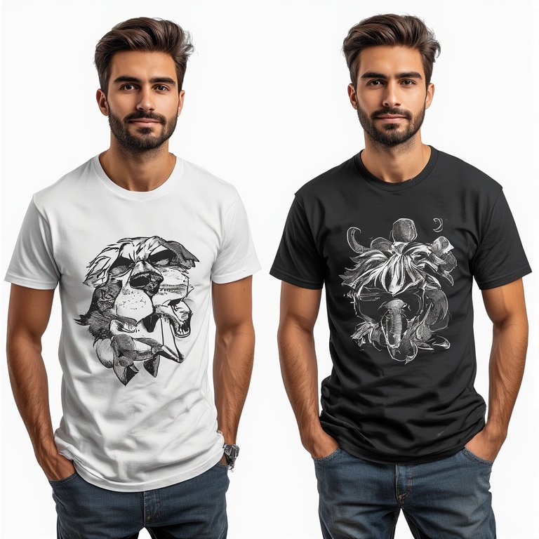 Kaliteli tişört üretimi aşamasında kumaş dokusu ve dikiş kalitesi detayları.