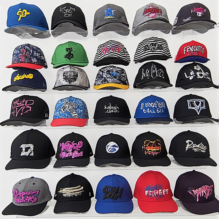 Reklam şapka imalatı kapsamında 3D (kabartmalı) nakış tekniği ile logo uygulaması detayı.