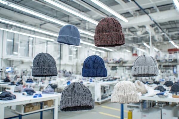 Renkli akrilik berelerin toptan üretim tezgahında sıralanmış hali