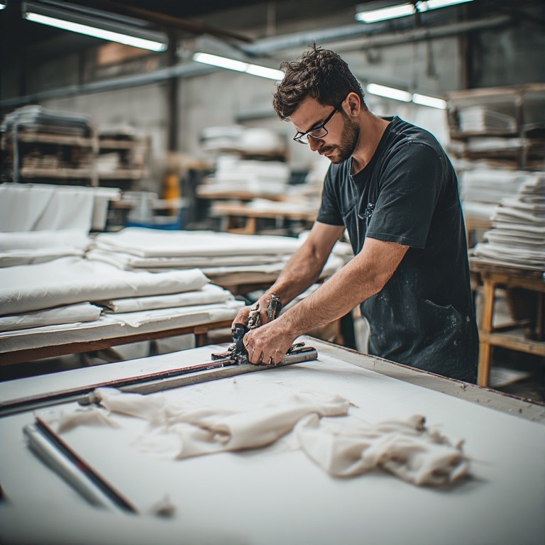 imalattan reklam şapkası üretimi için profesyonel kumaş kesimi