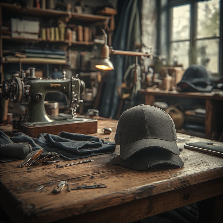 Şapka imalatı ve kaliteli gabardin kumaş şapka üretim aşamaları.