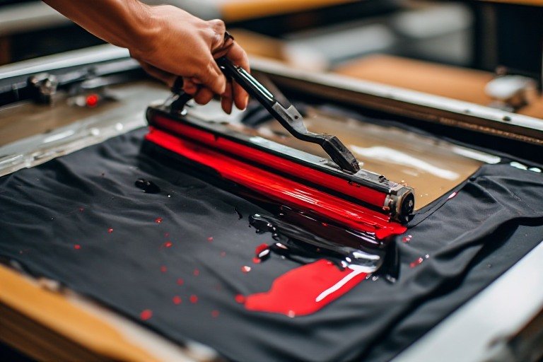 Tişört üzerine serigrafi baskı yapılırken