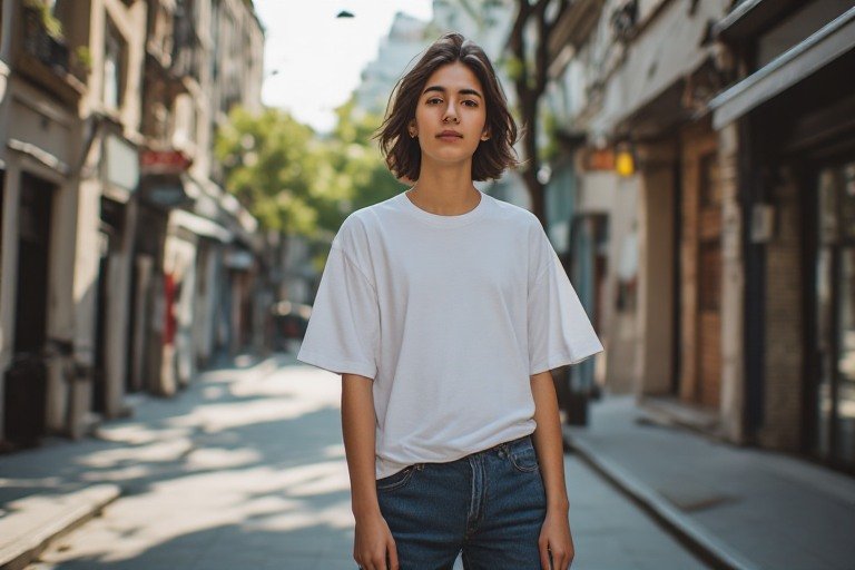 Oversize kesim — düşük omuz ve bol gövde