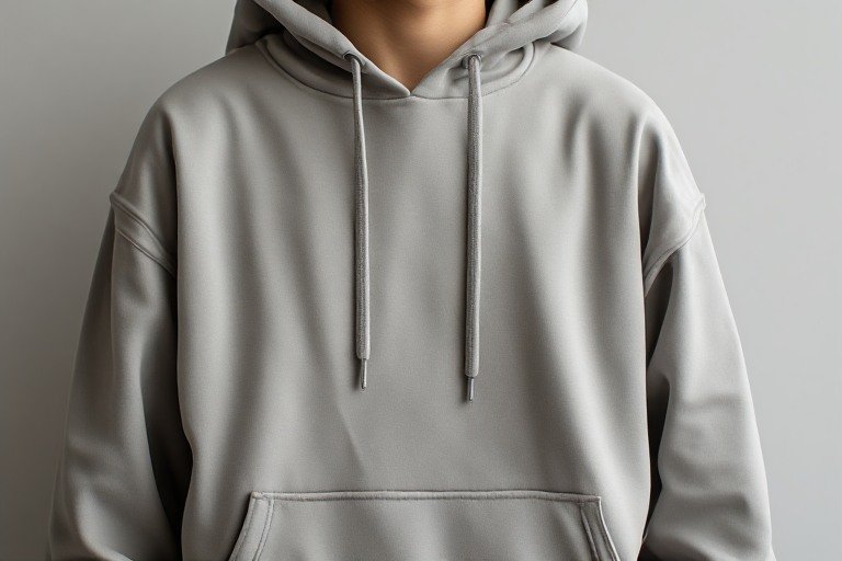 Kapüşonlu sweatshirt modelinin detay görünümü
